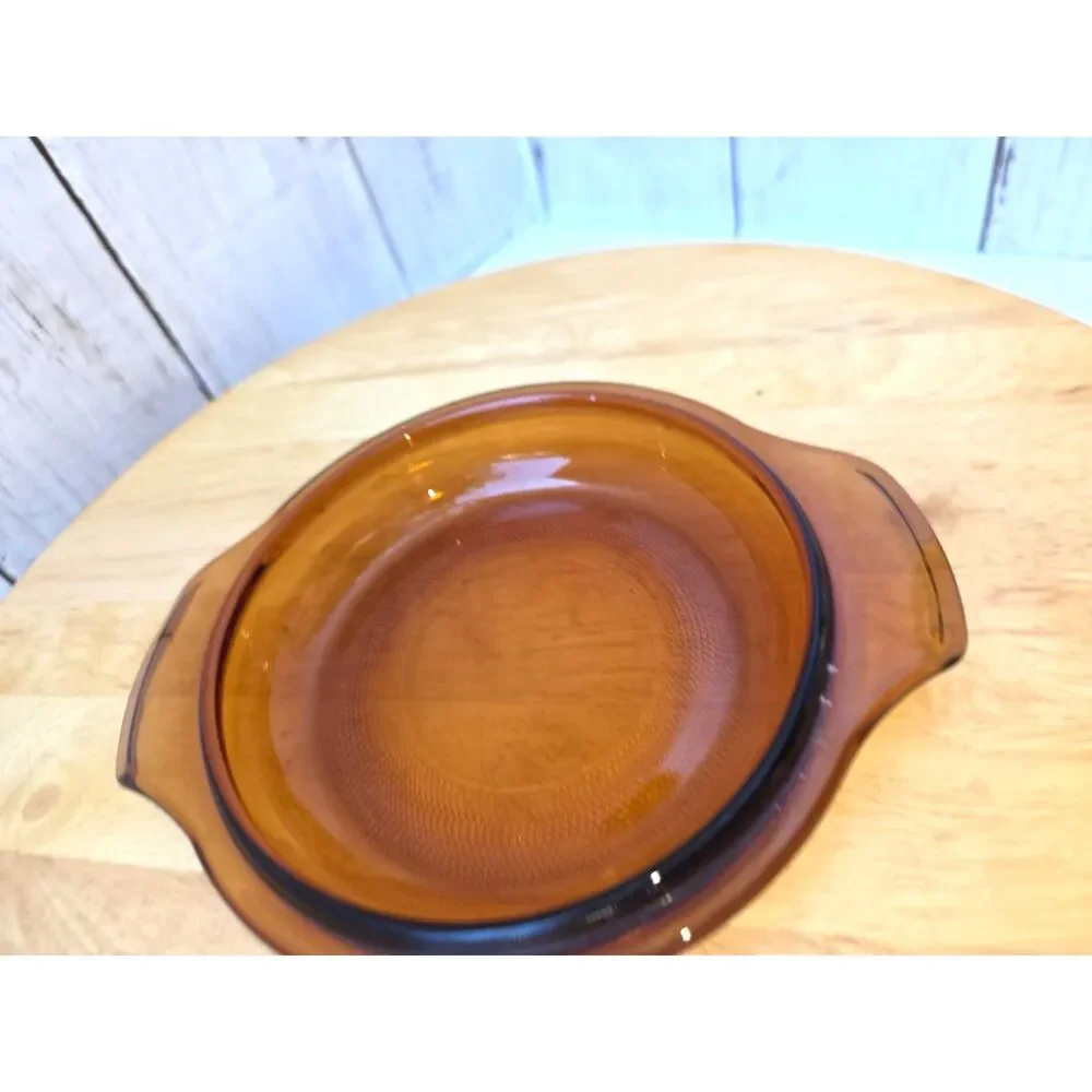 Vintage Fire King Amber brown 12 oz casserole lid replacement 472